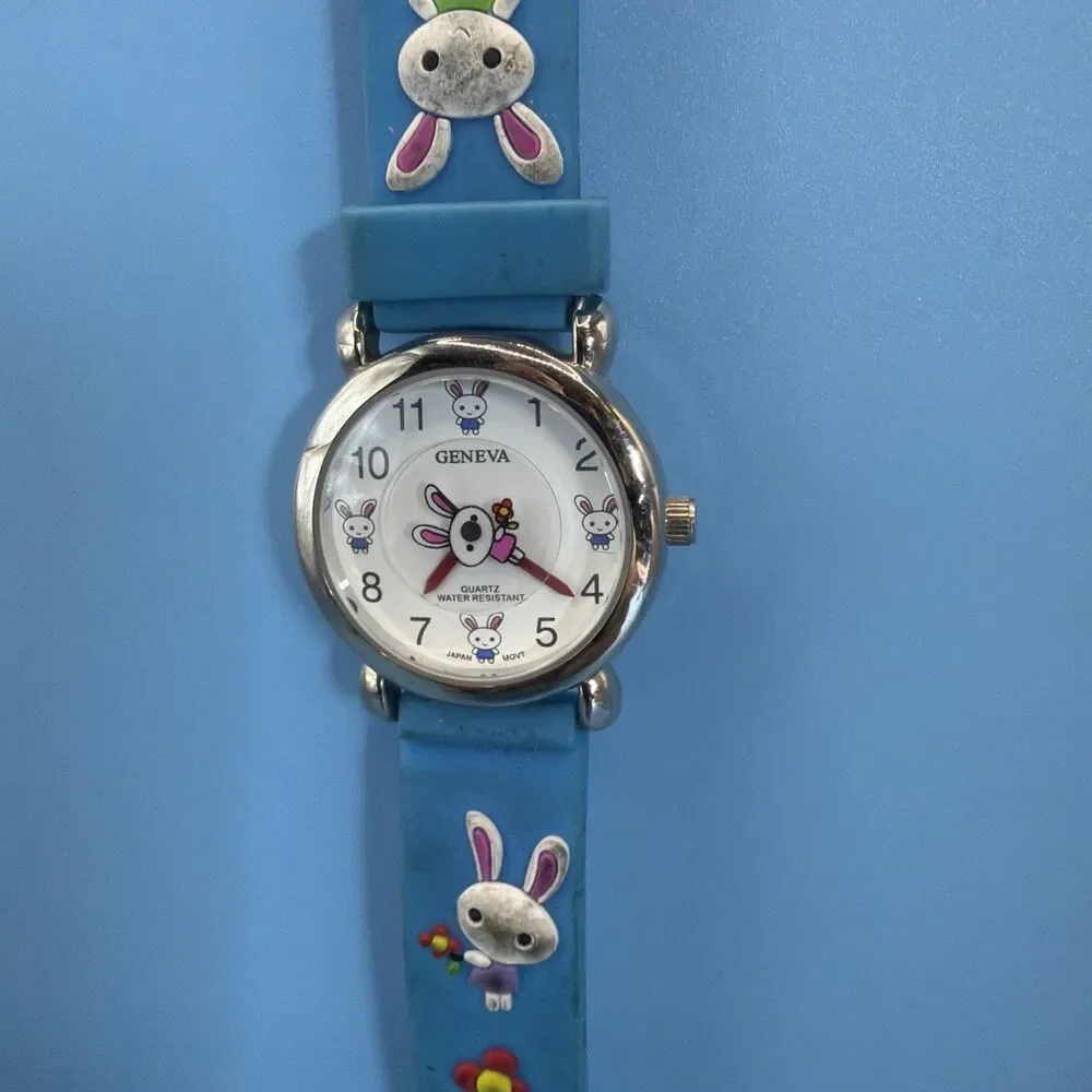 Geneva Rabbit Cartoon Style Quartz Silicone Strap Children's Watch